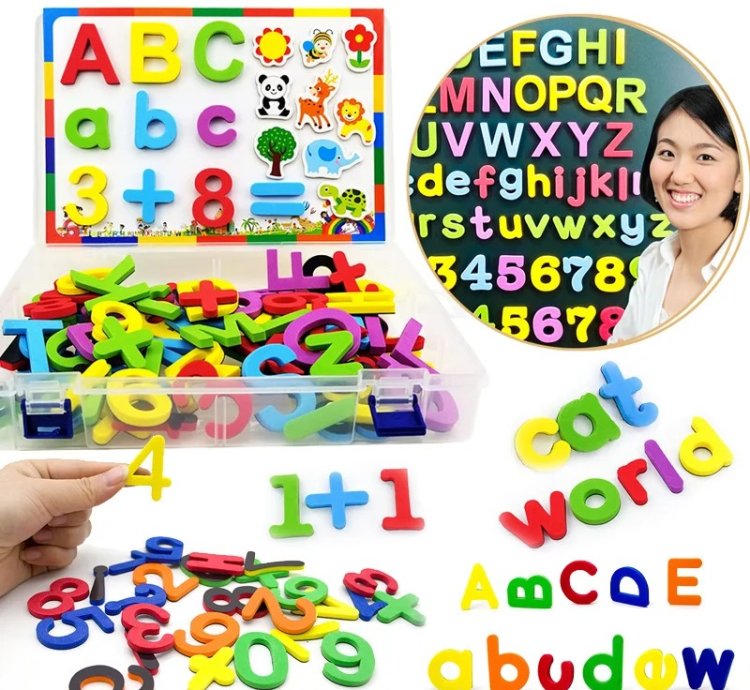 Magnetic Alphabet Letters EVA Foam Refrigerator Stickers Toddlers