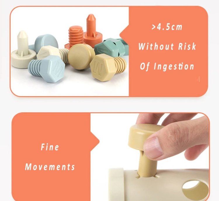 Montessori Screw Toys Large Screw Nut Disassembly Shape Matching