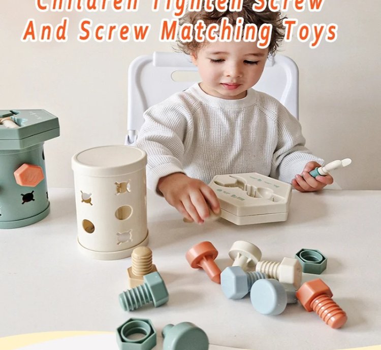 Montessori Screw Toys Large Screw Nut Disassembly Shape Matching