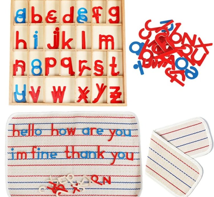 Children Montessori Language Educational Toys Instructions Activity Boxed