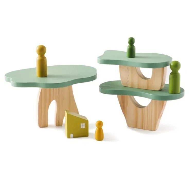 Montessori Sensory Toys Stacking Toys For Baby Forest Houses