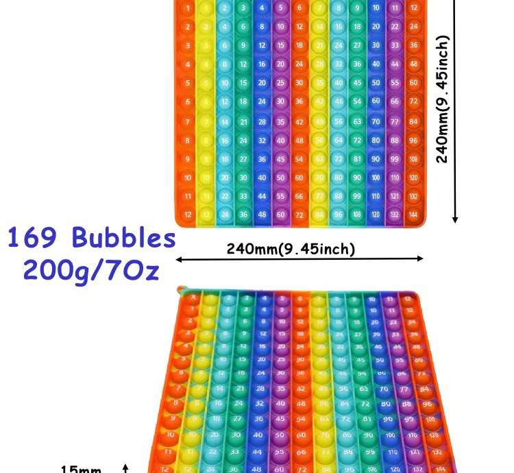 Digital Multiplication Table Montessori Push Bubble Kids Toy Arithmetic Teaching