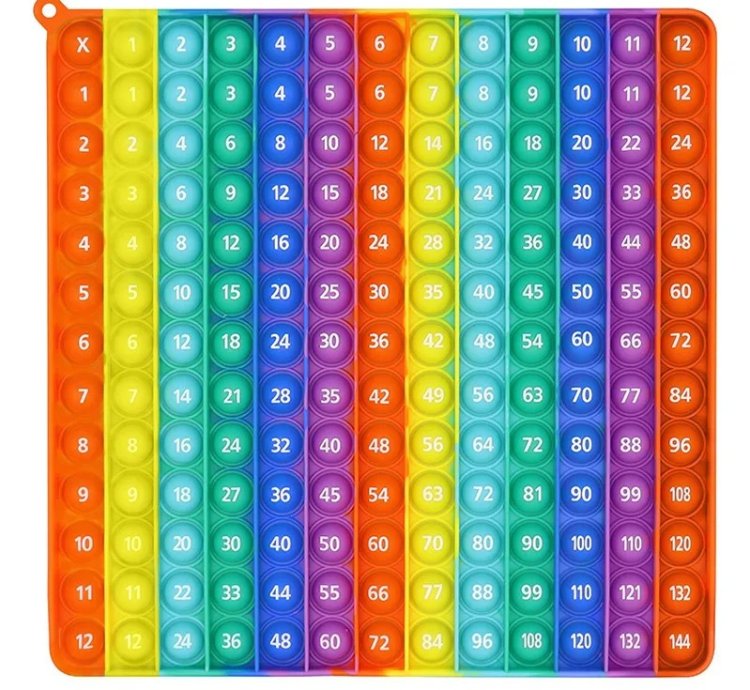 Digital Multiplication Table Montessori Push Bubble Kids Toy Arithmetic Teaching