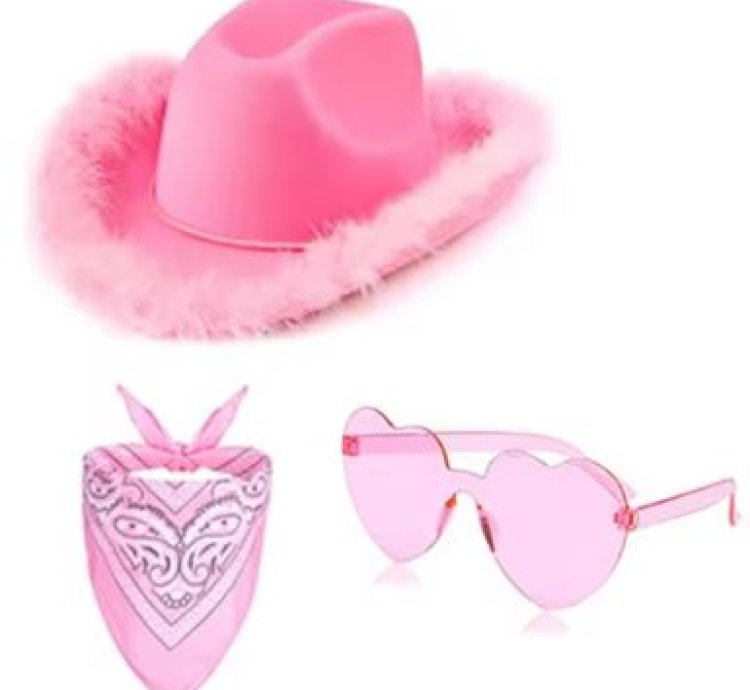 Cowboy Hat Glasses Bandana Set