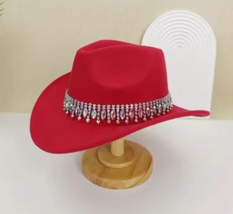 Crystal Cowboy Hat for Disco Cocktail Parties
