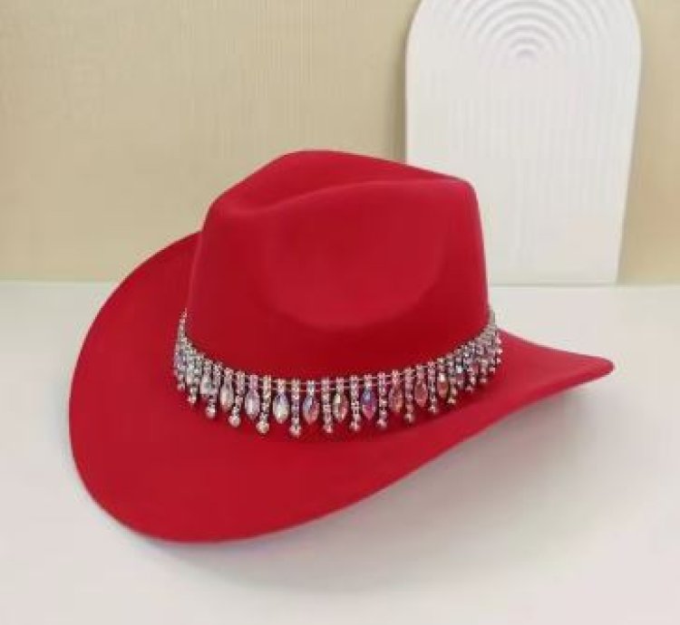 Crystal Cowboy Hat for Disco Cocktail Parties