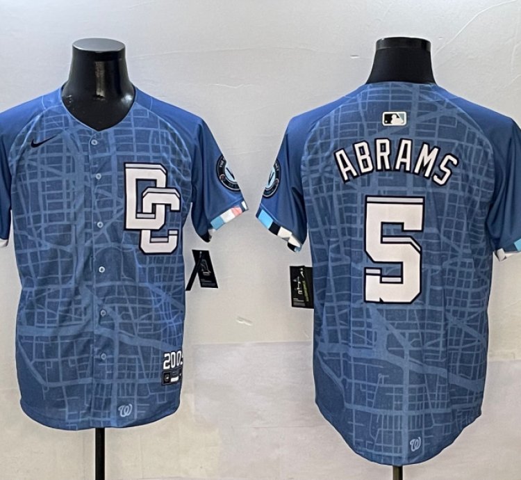 Washington Nationals CJ Abrams Blue 2025 City Connect Limited Jersey
