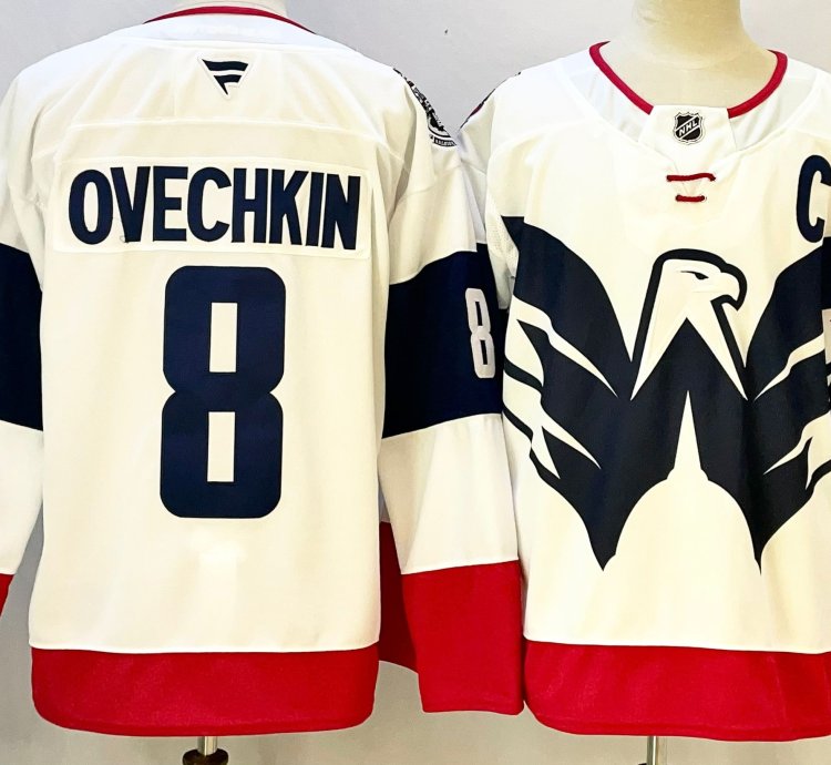 Washington Capitals Alexander Ovechkin Stadium Series White Jersey