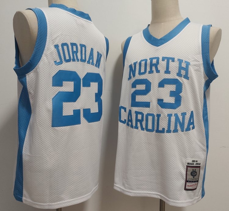 North Carolina Tar Heels Michael Jordan White 1983-84 Throwback Jersey