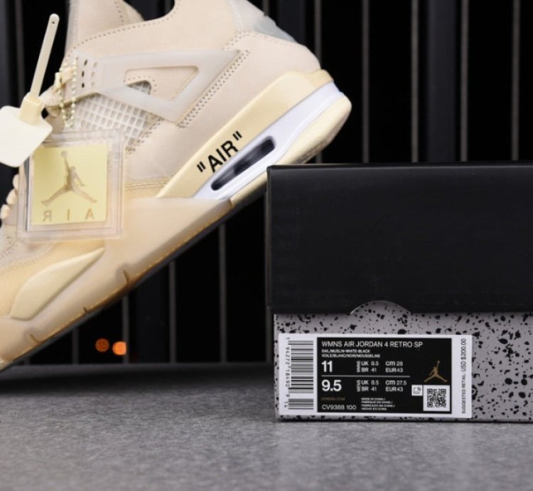 Air Jordan 4 Retro Off-White Sail