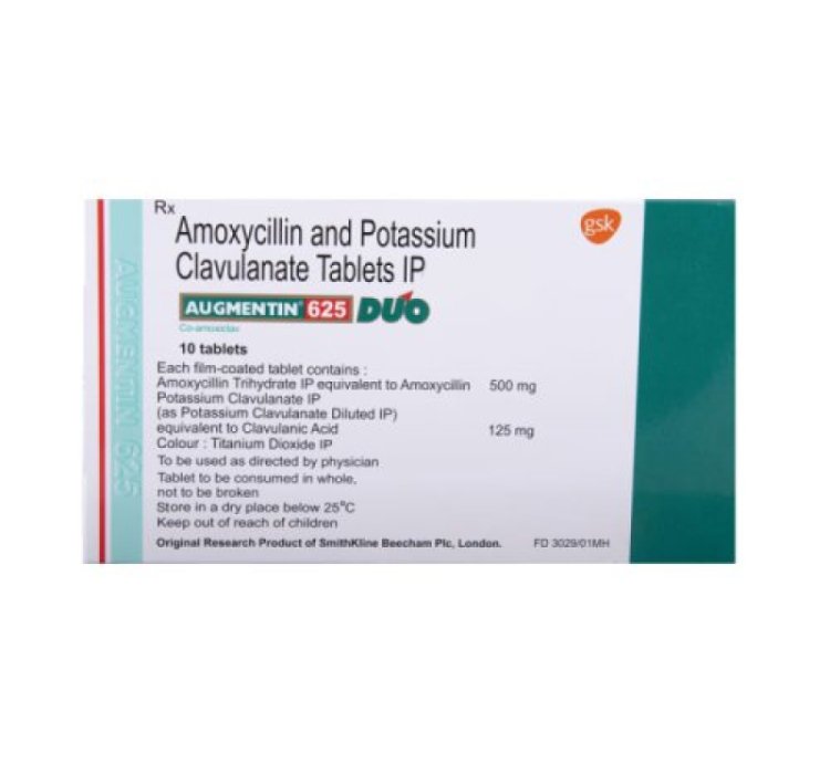 Augmentin Tablet 625mg pack of 50 tabs