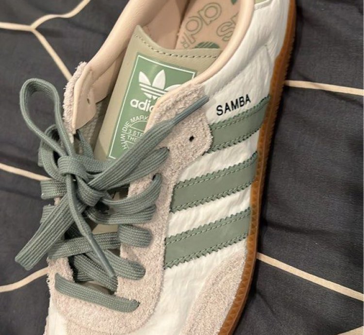 adidas shoes Samba OG 'White Silver Green' - ID0492