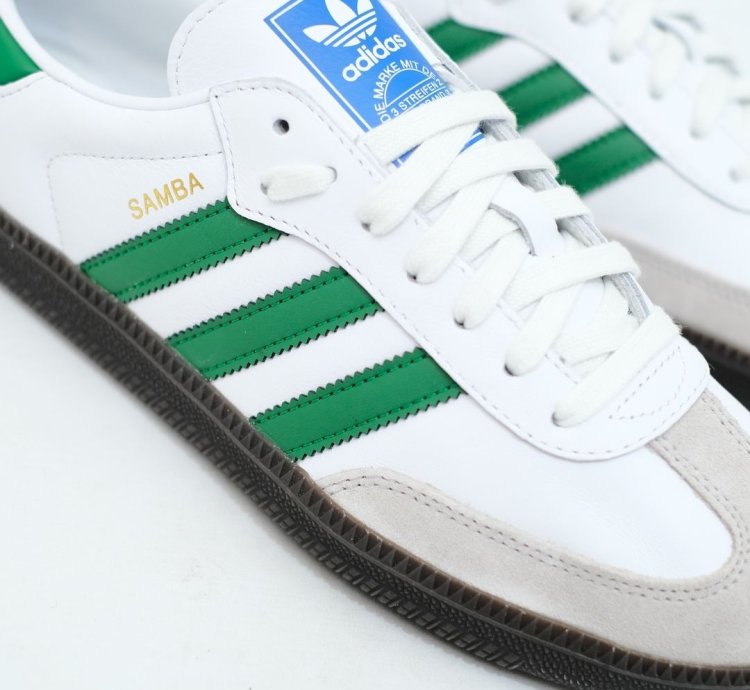 adidas shoes Samba OG 'White Green' - IG1024