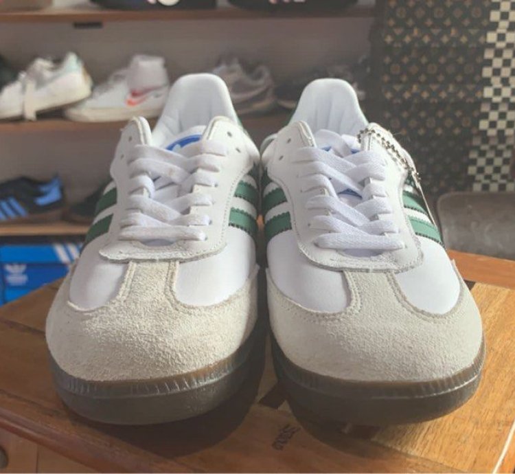 adidas shoes Samba OG 'White Green' - IG1024