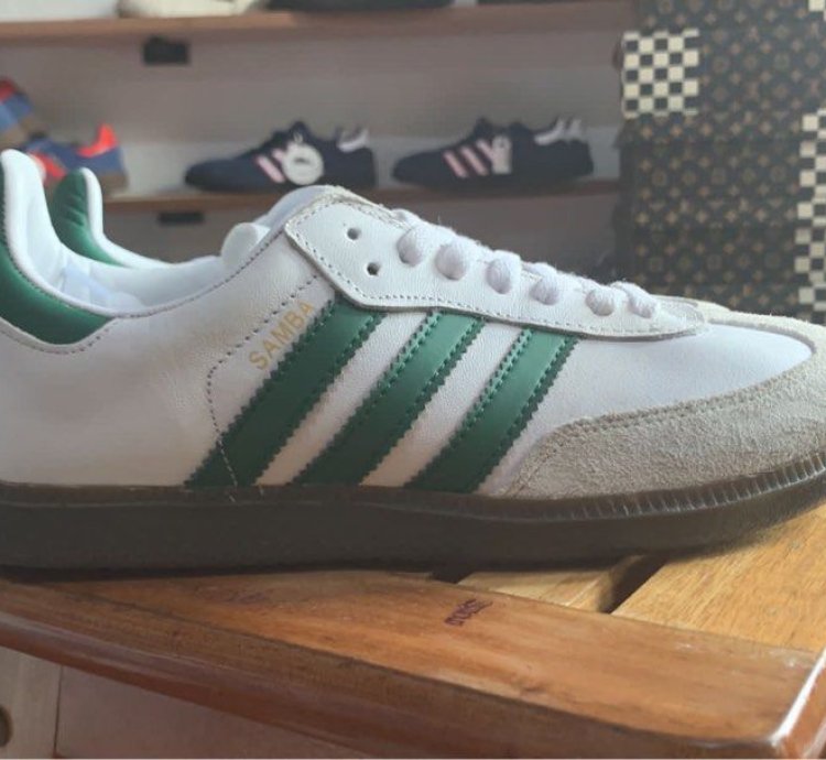 adidas shoes Samba OG 'White Green' - IG1024