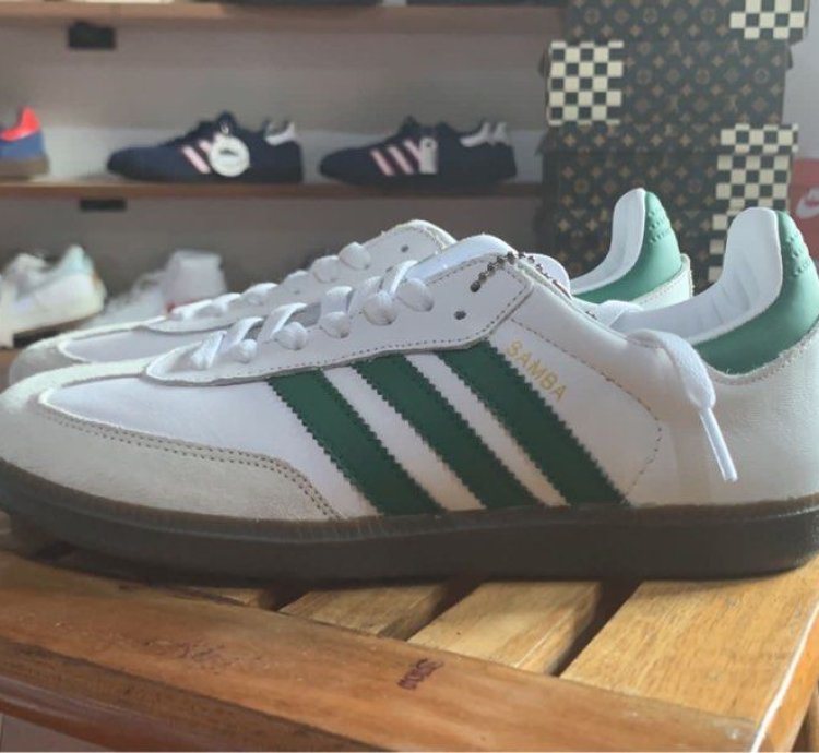 adidas shoes Samba OG 'White Green' - IG1024