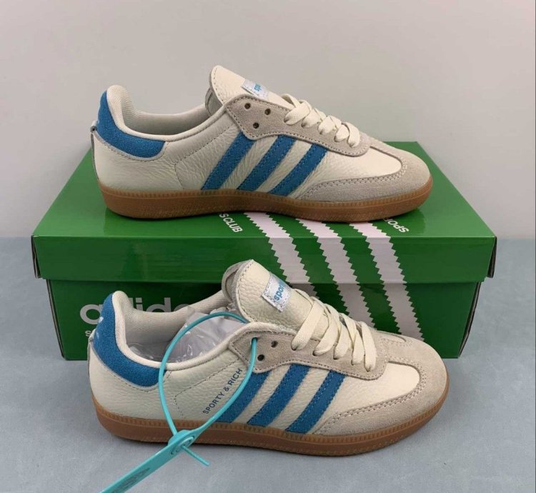 adidas Sporty & Rich Samba OG Cream Blue - IE7096