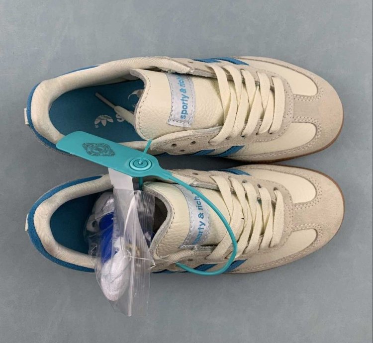 adidas Sporty & Rich Samba OG Cream Blue - IE7096