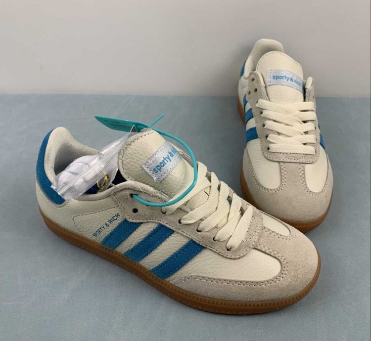 adidas Sporty & Rich Samba OG Cream Blue - IE7096