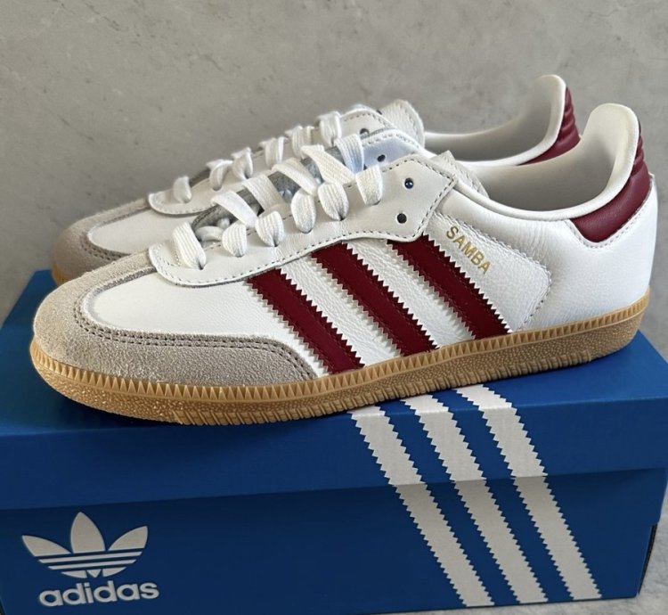 adidas Samba OG White Burgundy Gum - IF3813