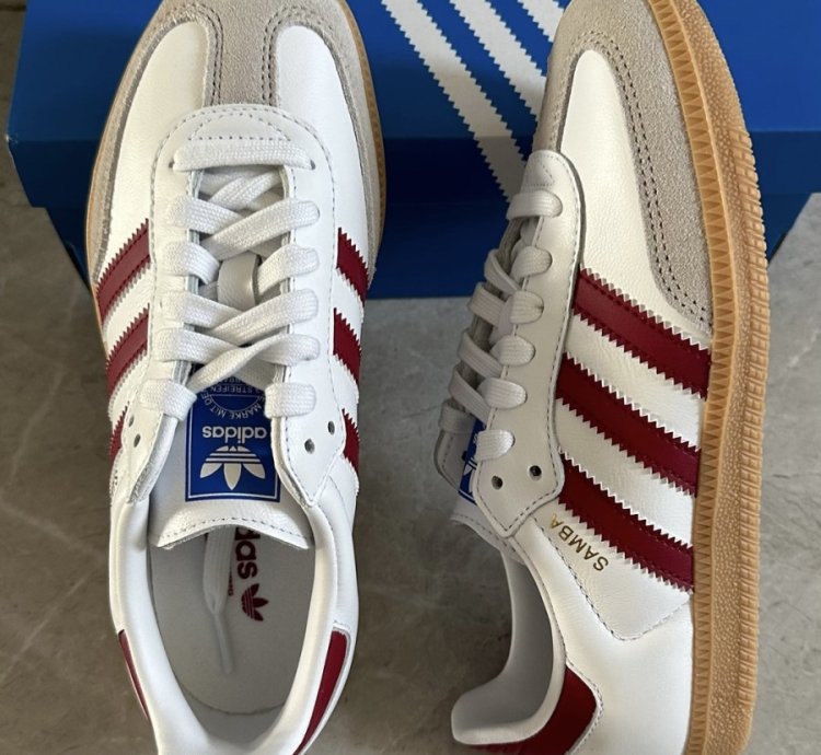 adidas Samba OG White Burgundy Gum - IF3813