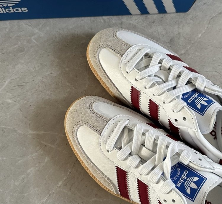 adidas Samba OG White Burgundy Gum - IF3813