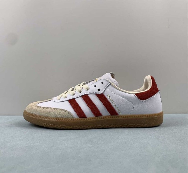adidas Sporty & Rich Samba OG White Core Burgundy - IF5660