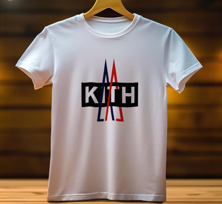 Kith X Moncler Logo Funny Men's T Shirt Size USA