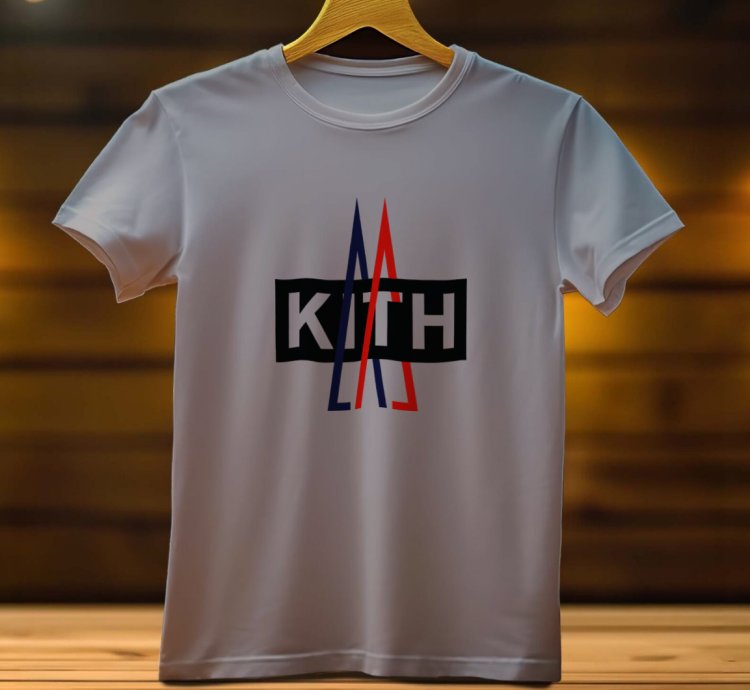 Kith X Moncler Logo Funny Men's T Shirt Size USA