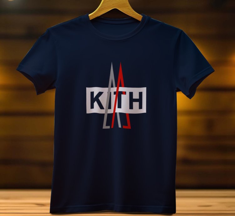 Kith X Moncler Logo Funny Men's T Shirt Size USA