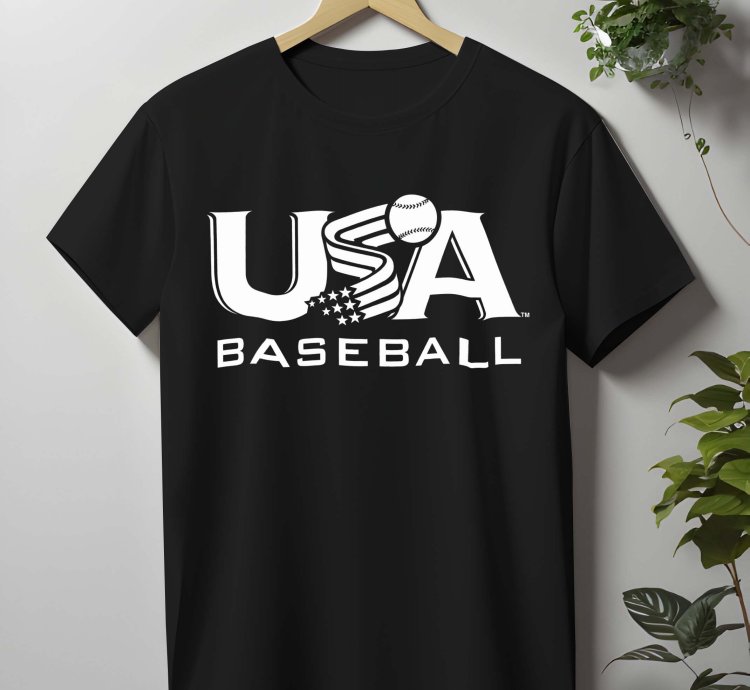 USA Baseball Logo Shirt Mens Size Made In USA