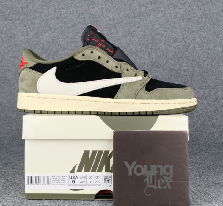 Travis Scott x Air Jordan 1 Low OG Black Olive