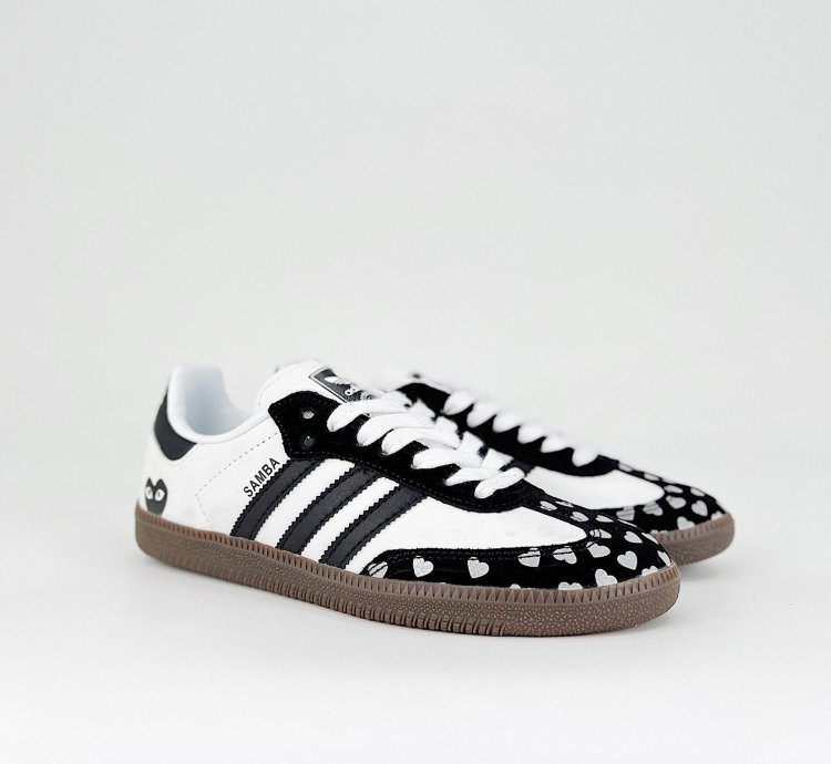 CDG Play x adidas OG Samba White Black