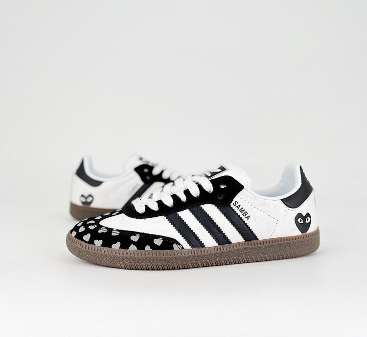 CDG Play x adidas OG Samba White Black