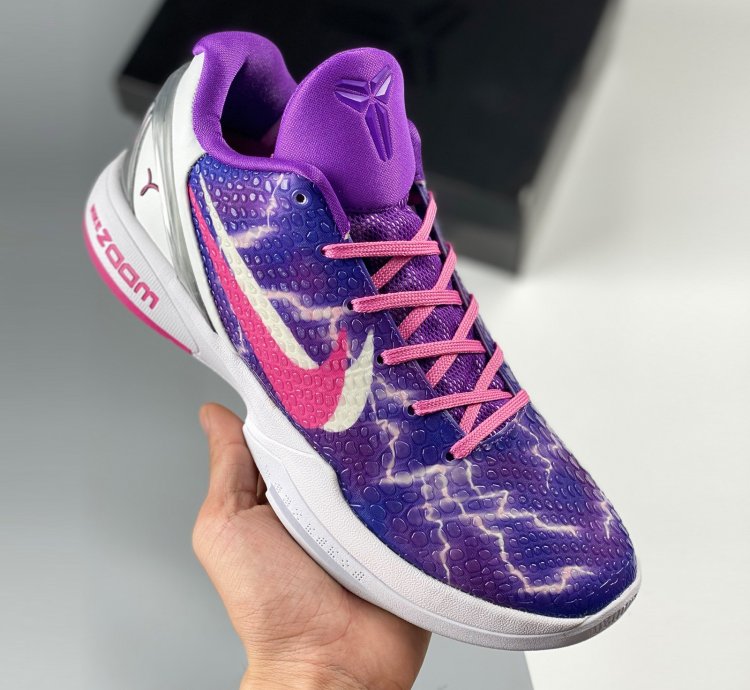 Nike Kobe 6 Lightning Purple Pink White Silver