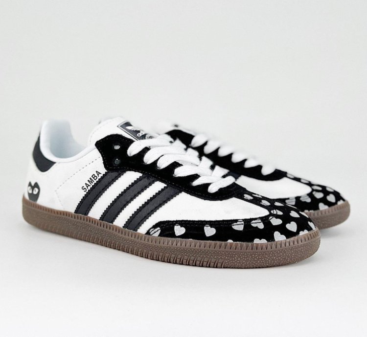 CDG Play x adidas OG Samba White Black