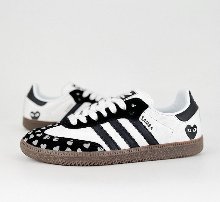 CDG Play x adidas OG Samba White Black