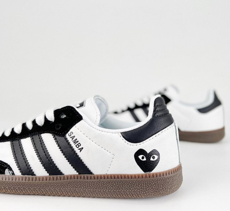 CDG Play x adidas OG Samba White Black