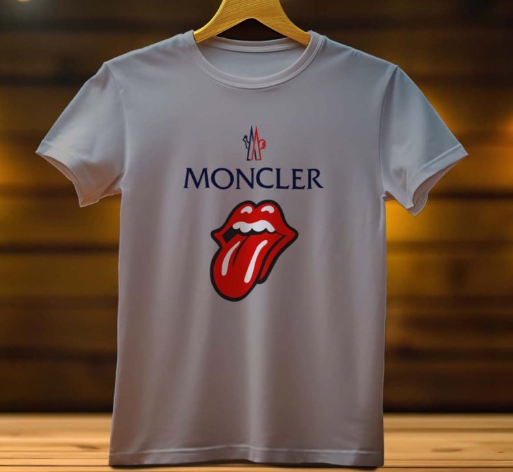 Moncler Tongue Logo Funny Mens T Shirt Size USA
