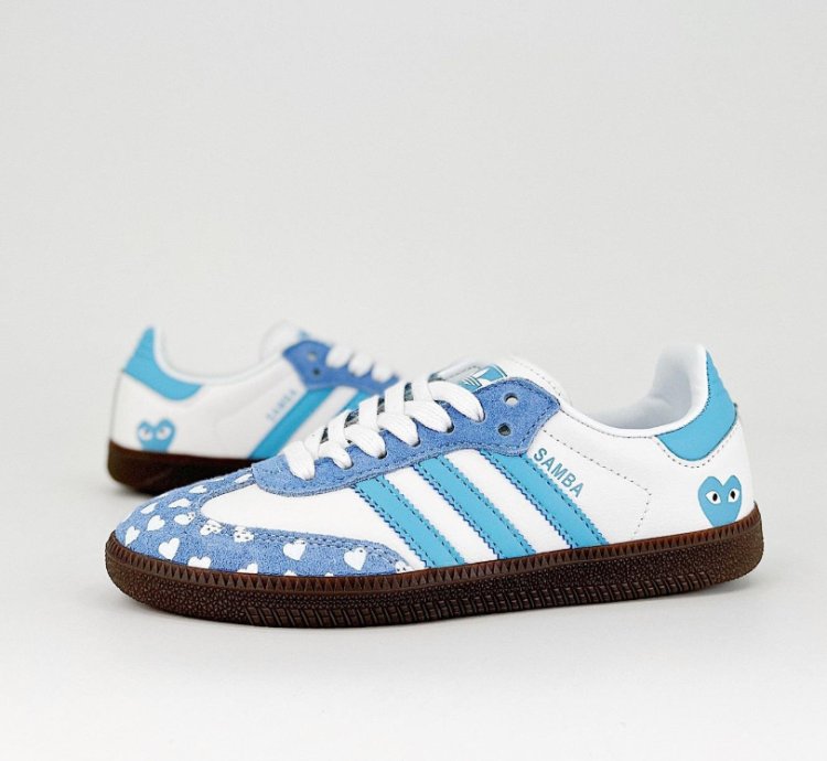 adidas OG Samba x CDG Play White Blue