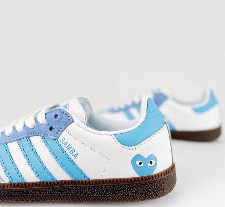 adidas OG Samba x CDG Play White Blue