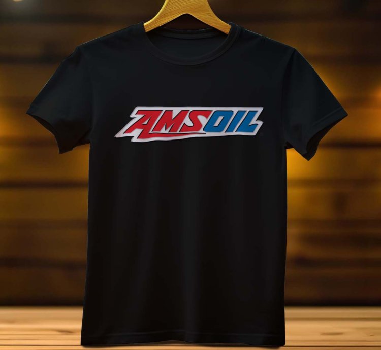 AMS Oil Logo Funny Mens Tshirt Size USA