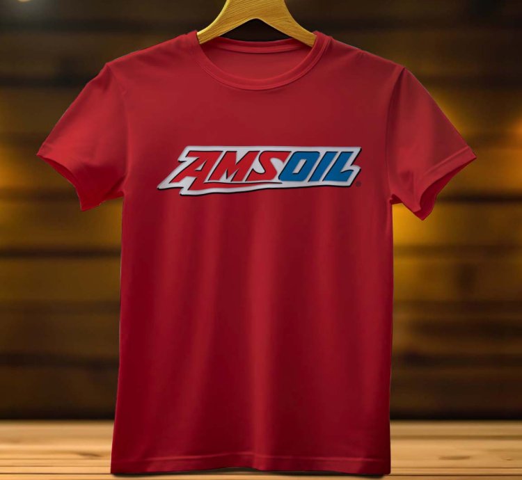 AMS Oil Logo Funny Mens Tshirt Size USA