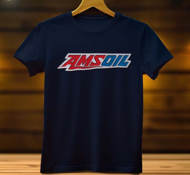 AMS Oil Logo Funny Mens Tshirt Size USA