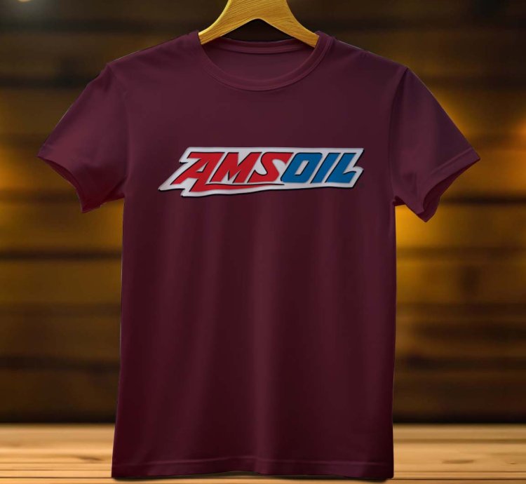 AMS Oil Logo Funny Mens Tshirt Size USA
