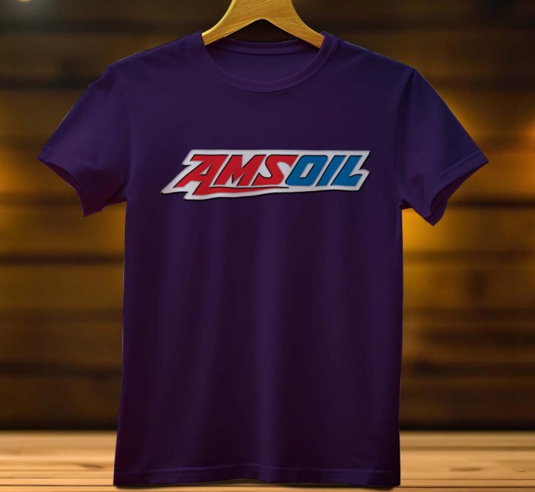 AMS Oil Logo Funny Mens Tshirt Size USA