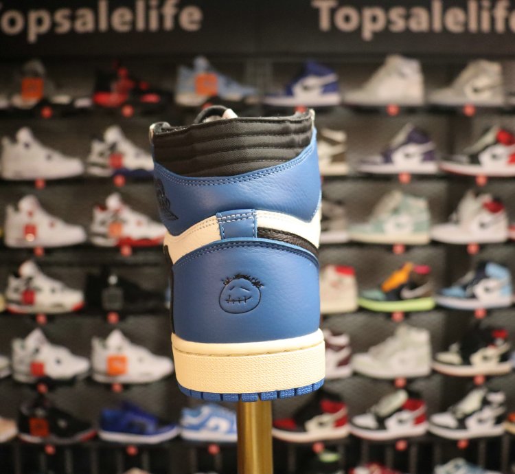 Fragment Design x Travis Scott x Air Jordan 1 Retro High 'Military Blue'