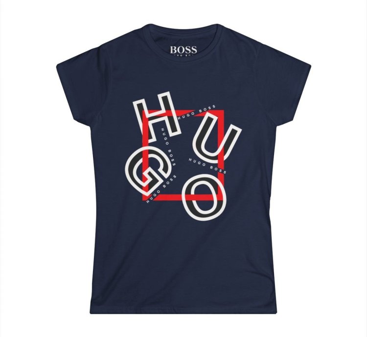 Hugo Boss Shirt Women's Softstyle Tee S to 2XL Navy