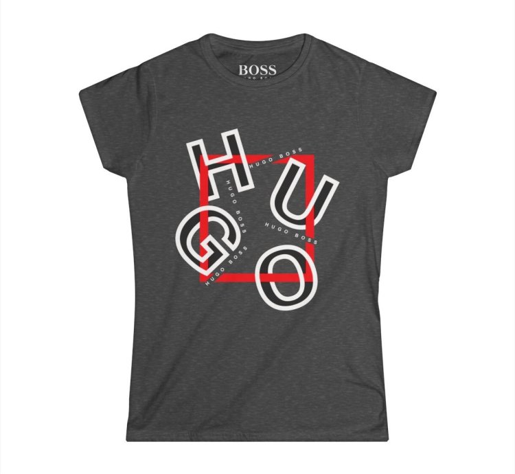 Hugo Boss Shirt Women's Softstyle Tee S to 2XL Dark Heather