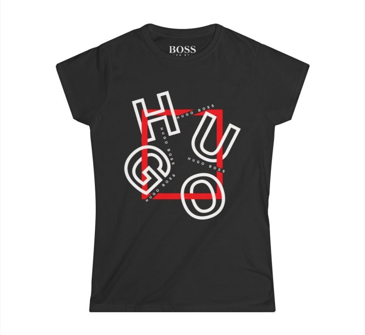 Hugo Boss Shirt Women's Softstyle Tee S to 2XL Black